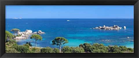Framed Palombaggia Beach, Corse-Du-Sud, Corsica, France Print