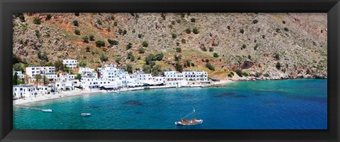 Framed Loutro, Chania, Crete, Greece Print