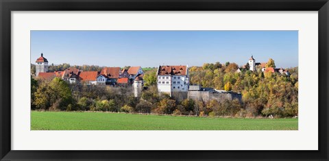 Framed Starkenburg Castle, Martinskirche Church, Baden-Wurttemberg, Germany Print