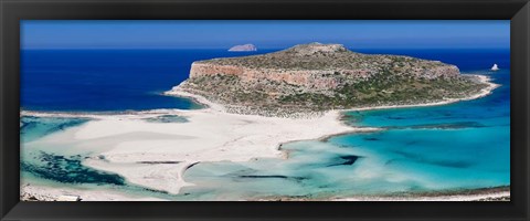 Framed Balos Beach, Gramvousa Peninsula, Crete, Greece Print