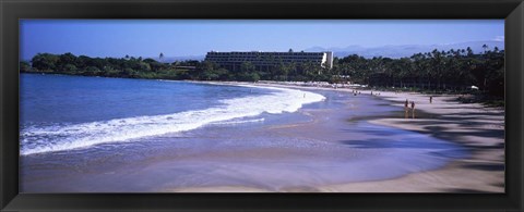 Framed Surf on the Beach, Mauna Kea, Hawaii Print