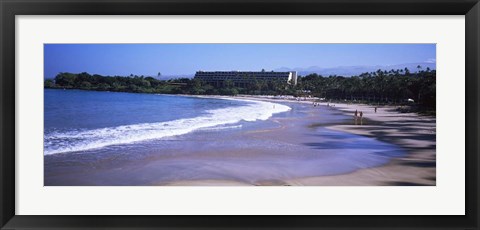 Framed Surf on the Beach, Mauna Kea, Hawaii Print