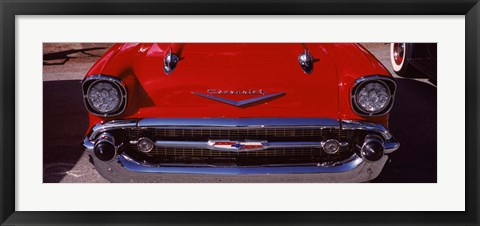 Framed Hood Ornament of a 57 Chevy Print