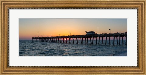 Framed Venice Pier on the Gulf of Mexico, Venice, Florida Print