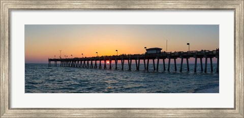 Framed Venice Pier on the Gulf of Mexico, Venice, Florida Print