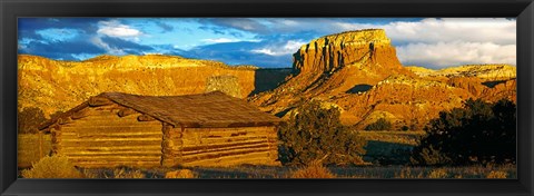 Framed Ghost Ranch at Sunset, Abiquiu, New Mexico Print