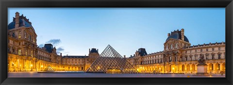 Framed Louvre Museum at Sunrise, Paris, Ile-de-France, France Print