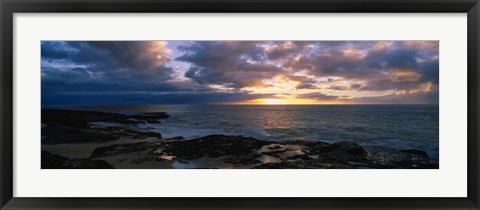 Framed Makaha Beach Park, Oahu, Hawaii Print