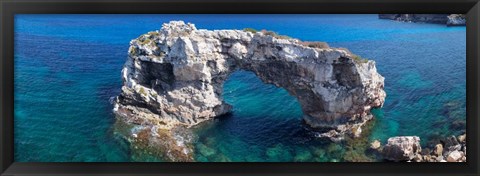 Framed Es Pontas Natural Arch Balearic Islands, Spain Print