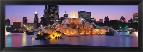 Framed Buckingham Fountain, Chicago, Illinois Print