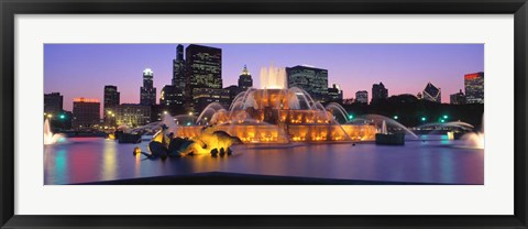 Framed Buckingham Fountain, Chicago, Illinois Print