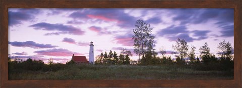 Framed Tawas Point Lighthouse, Lake Huron, Michigan Print