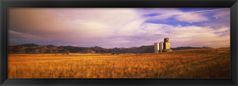 Framed Grain Elevator, Fairfield, ID Print