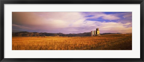 Framed Grain Elevator, Fairfield, ID Print