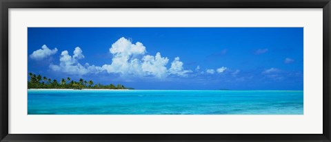 Framed Island in the Ocean, Polynesia Print