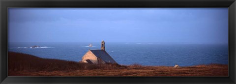 Framed La Chapelle De Saint They, Pointe Du Raz, Finistere, France Print