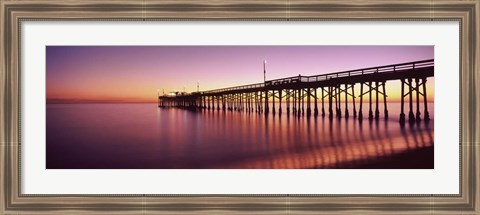 Framed Balboa Pier at sunset, Newport Beach, Orange County, California, USA Print