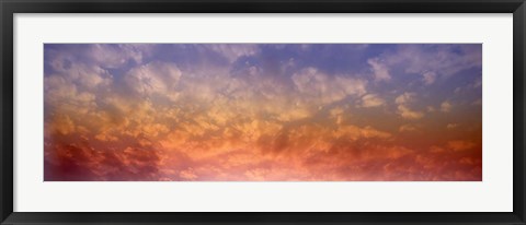 Framed Rainbow clouds Print