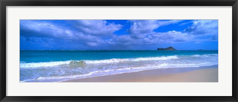 Framed Waimanalo Beach Park,  Oahu, HI Print