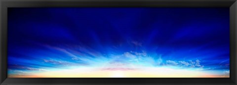 Framed Sunset over the Sea Print