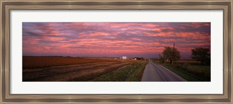 Framed Road in Illinois Print
