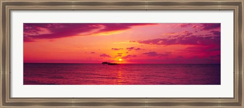 Framed Sunset over Cat Island, Bahamas Print