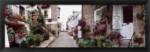 Framed Saint Ives Street Scene, Cornwall, England Print