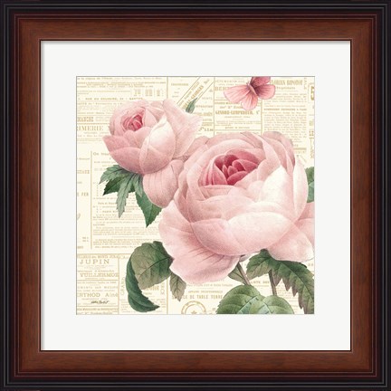 Framed Roses in Paris VI Print