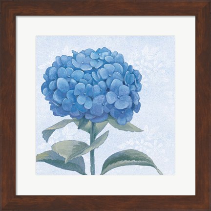 Framed Blue Hydrangea III Crop Print