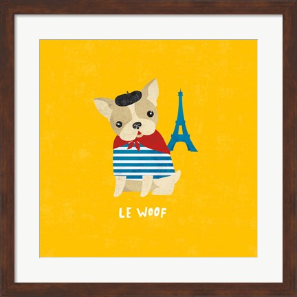 Framed Good Dogs French Bulldog Bright Print