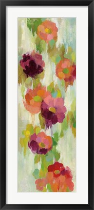 Framed Coral and Emerald Garden II Print