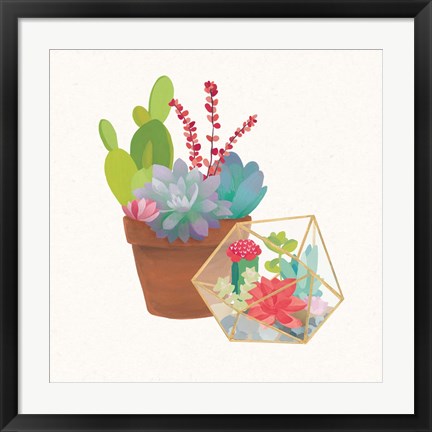 Framed Succulent Garden II Print