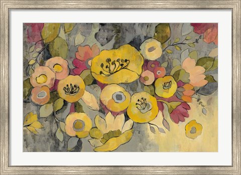 Framed Yellow Floral Duo III Print