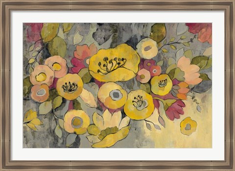 Framed Yellow Floral Duo III Print