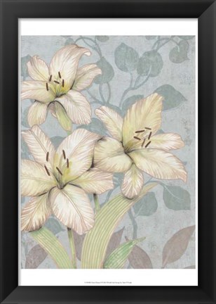 Framed Trois Fleurs I Print