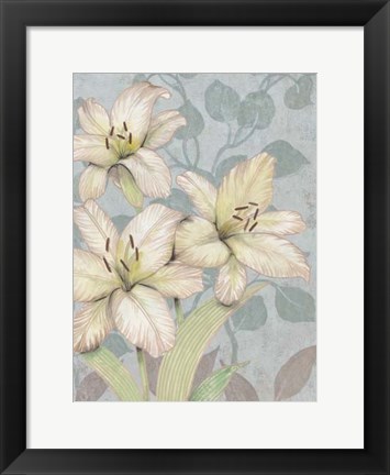 Framed Trois Fleurs I Print