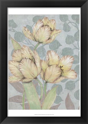 Framed Trois Fleurs II Print