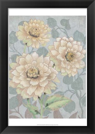 Framed Trois Fleurs III Print