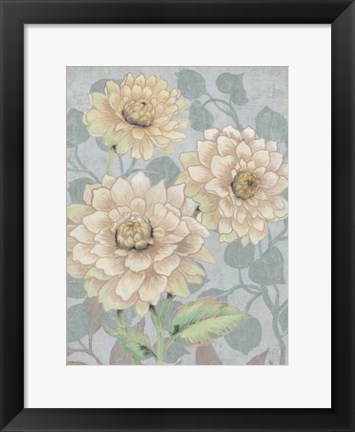 Framed Trois Fleurs III Print