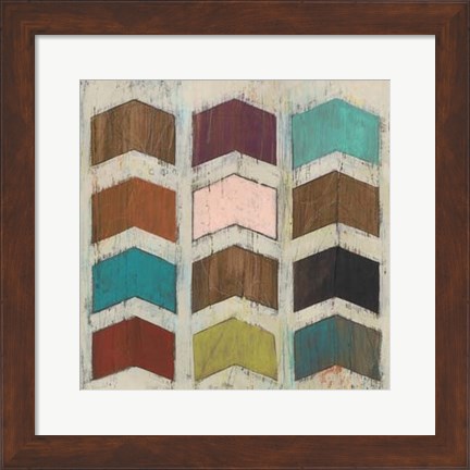 Framed Chevron Matrix II Print