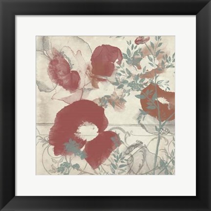 Framed Floral Flutter I Print