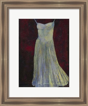 Framed White Dress II Print