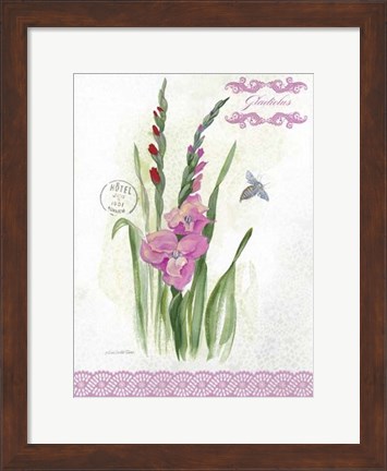 Framed Flower Study on Lace VI Print