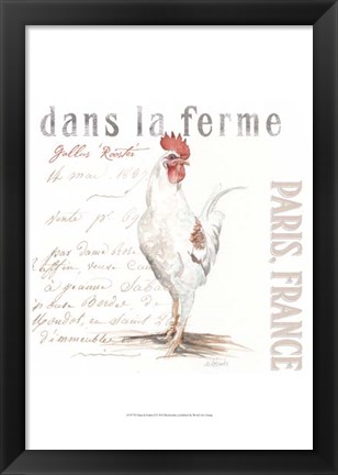 Framed Dans la Ferme I Print