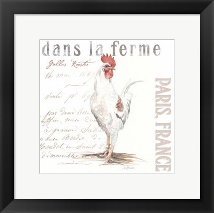 Framed Dans la Ferme I Print