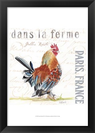 Framed Dans la Ferme II Print