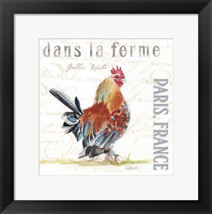 Framed Dans la Ferme II Print