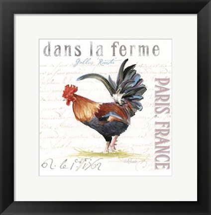 Framed Dans la Ferme III Print