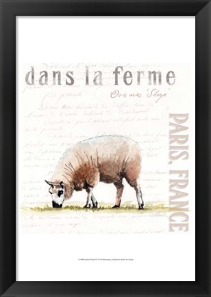 Framed Dans la Ferme IV Print