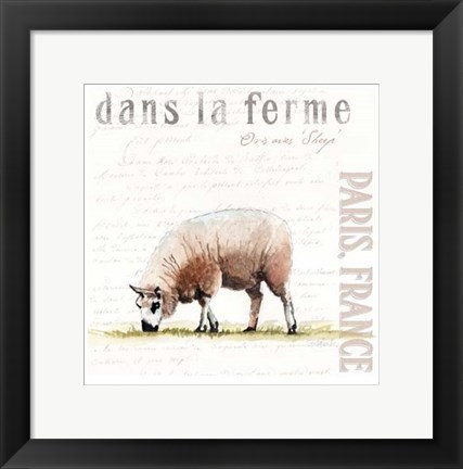 Framed Dans la Ferme IV Print